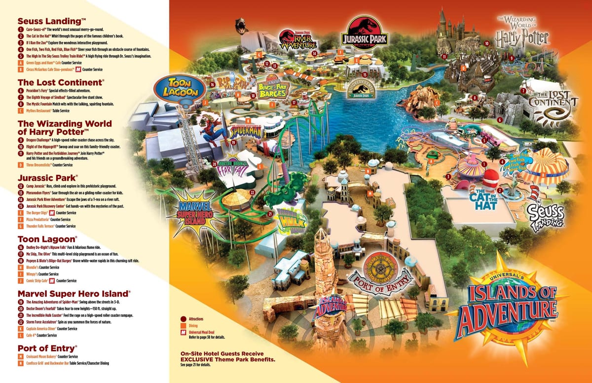 Το Universal Studios χάρτης Χάρι Πότερ
