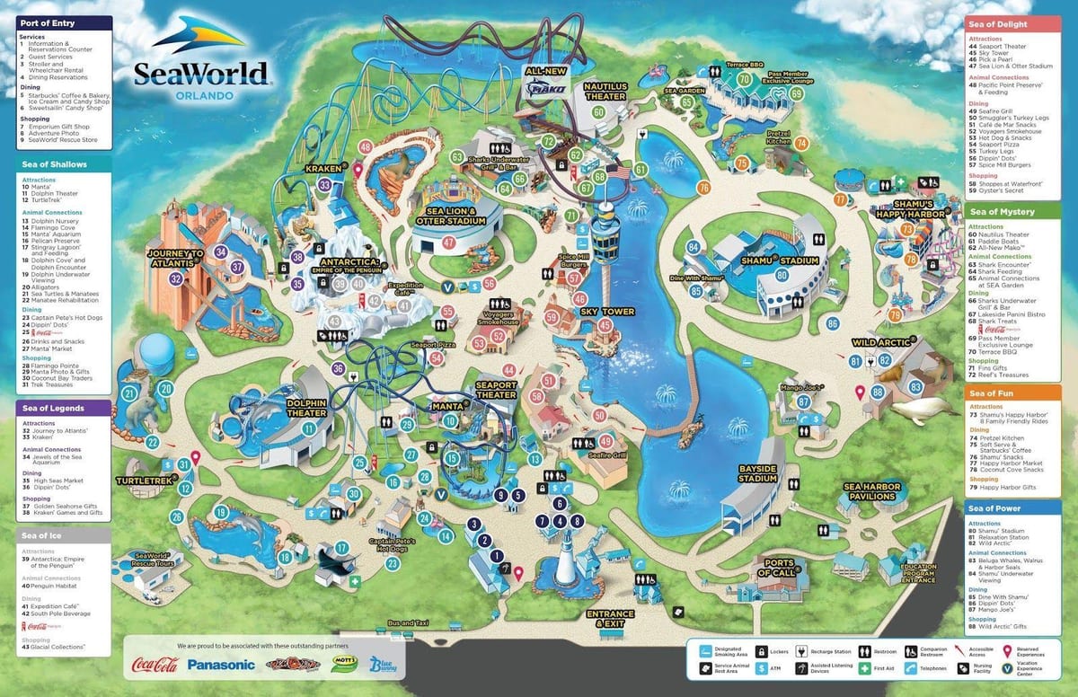χάρτης του Seaworld