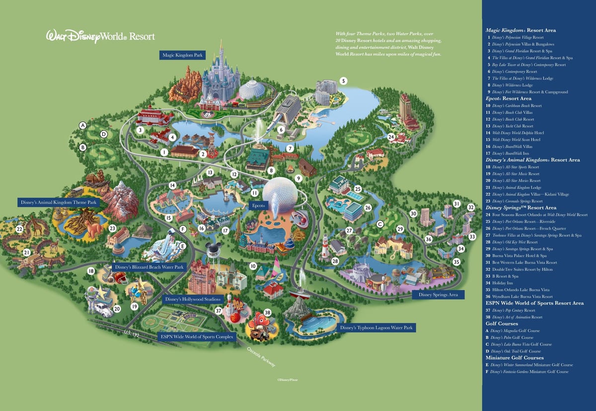 Walt Disney World χάρτης