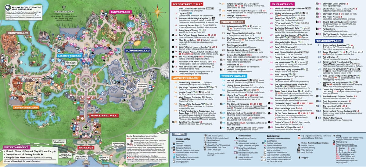Disney Κόσμο Μαγικό Βασίλειο χάρτης