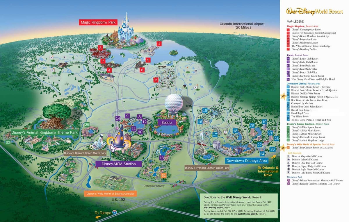χάρτης της Walt Disney World