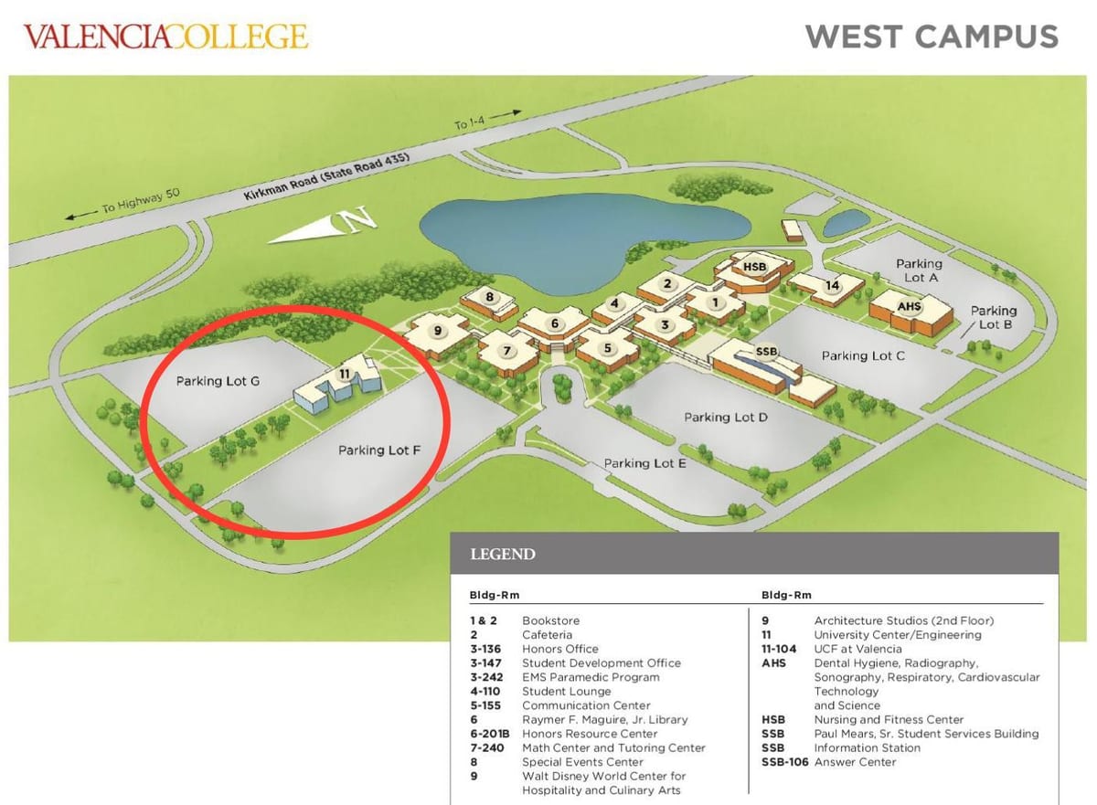 Βαλένθια κολέγιο west campus χάρτης