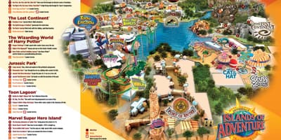 Το Universal Studios χάρτης Χάρι Πότερ