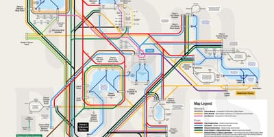 Χάρτης της Disney World monorail